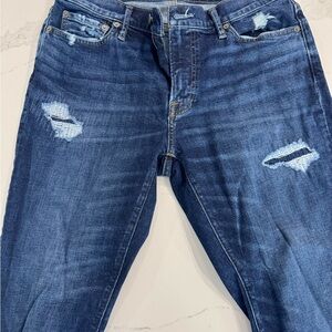 Abercrombie & Fitch Men's Slim Distressed Denim Jeans